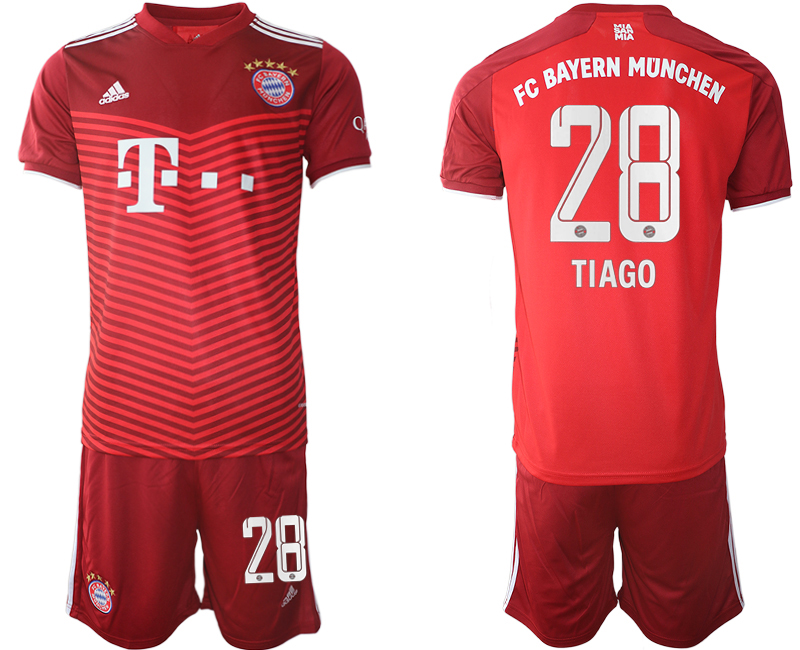 Men 2021-2022 Club Bayern Munich home red #28 Soccer Jersey